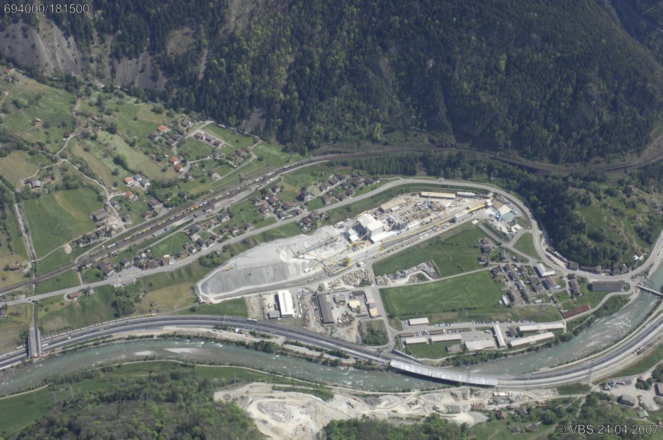 Amsteg, Baustelle NEAT